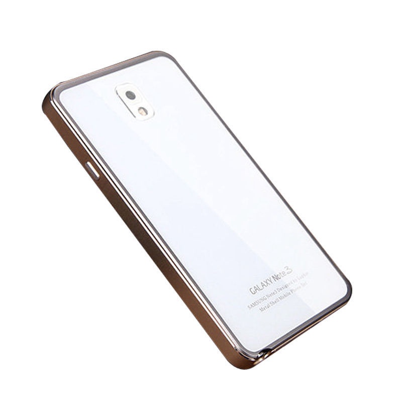 【三星Note3手机壳 N9006钢化玻璃精致高端后