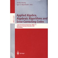 Applied Algebra, Algebraic Algorithms and Error-Correcting Codes应用代数、代数算法与差错修正码