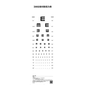 3米标准对数视力表