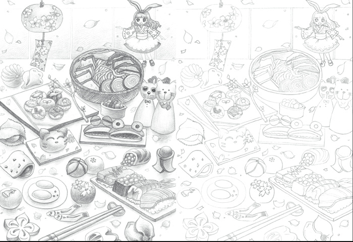 Part 1 素描的画前准备 素描工具介绍 绘图铅笔 自动铅笔、自动铅笔芯 辅助材料介绍 素描纸张 橡皮 纸笔 转笔刀、画架、美工刀、画具箱、画夹 Part 2 素描表现技法 基础图形的画法 圆的画法 正方体的画法 圆柱的画法 体积与光影 圆球的光影 正方体的光影 圆柱的光影 不同握笔姿势带来的不同笔触 素描的各种线条画法 素描在不同纸上的效果 Part 3 开始画素描啦! 水果家族 覆盆子 石榴 其他水果 新鲜蔬菜 香菇 小黄瓜 小红辣椒 其他