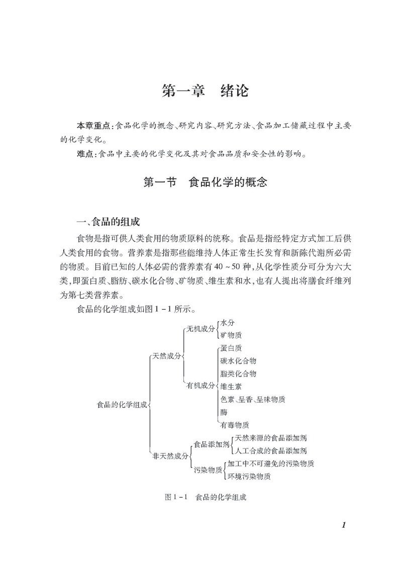 fun书 食品化学 目录 第一章绪论 第一节食品化学的概念 第二节