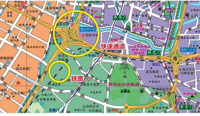 ,南京,城区 地图 挂图 - 同游网风景图片素材站!